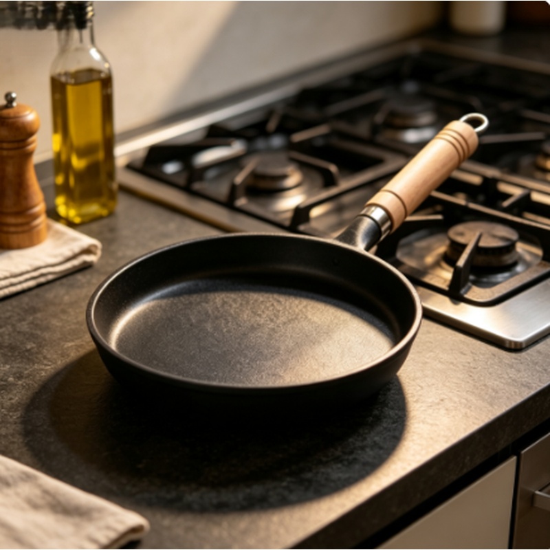 Cast Iron Skillet - مقلاة حديد زهر غير مطلية مقاس