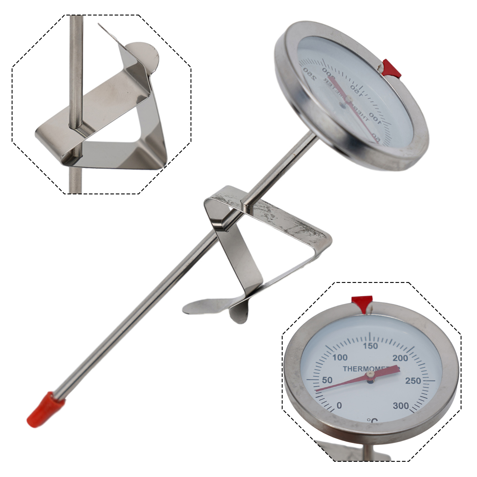 Kitchen Gadgets Design - الفولاذ المقاوم للصدأ التحقيق ميزان الحرارة