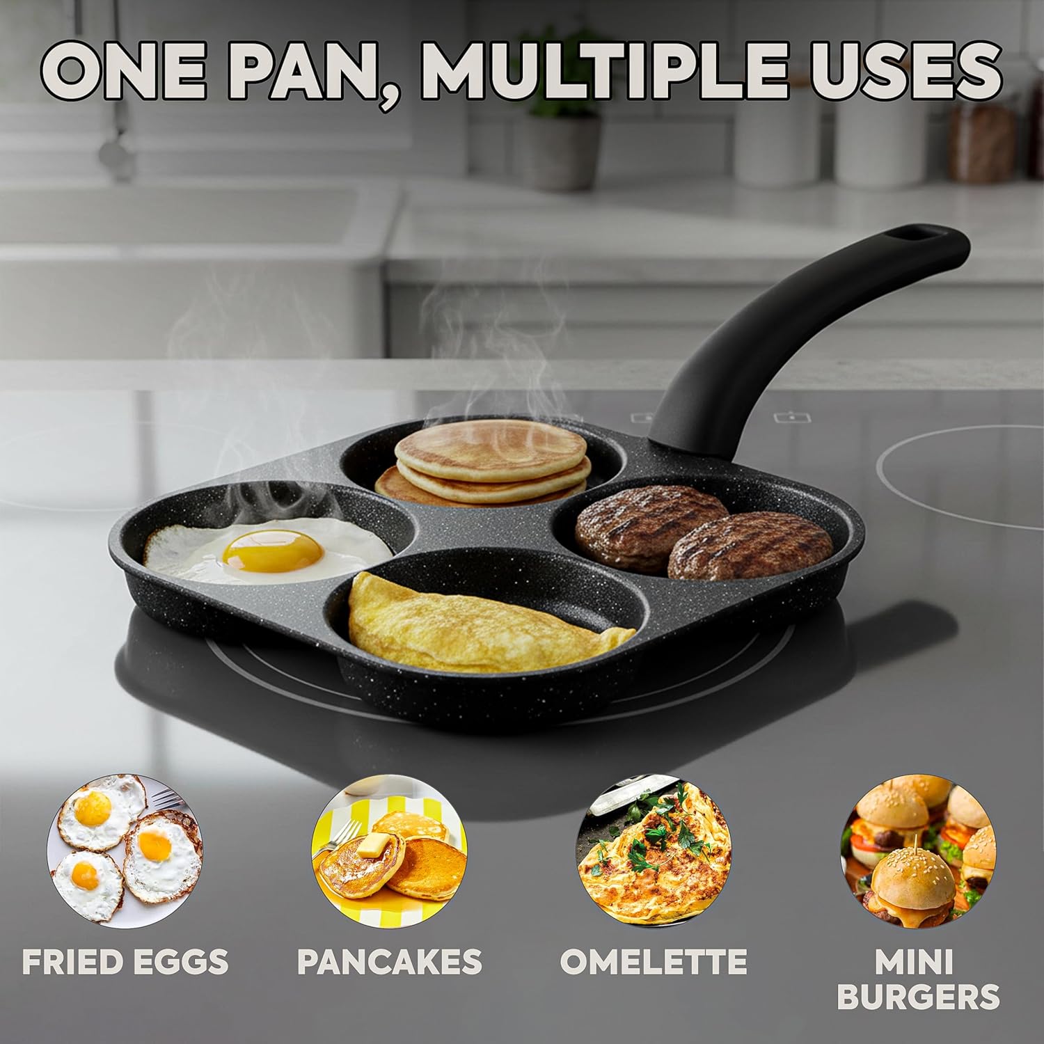 Cast Iron Skillet - مقلاة بيض غير لاصقة، مقلاة فطائر