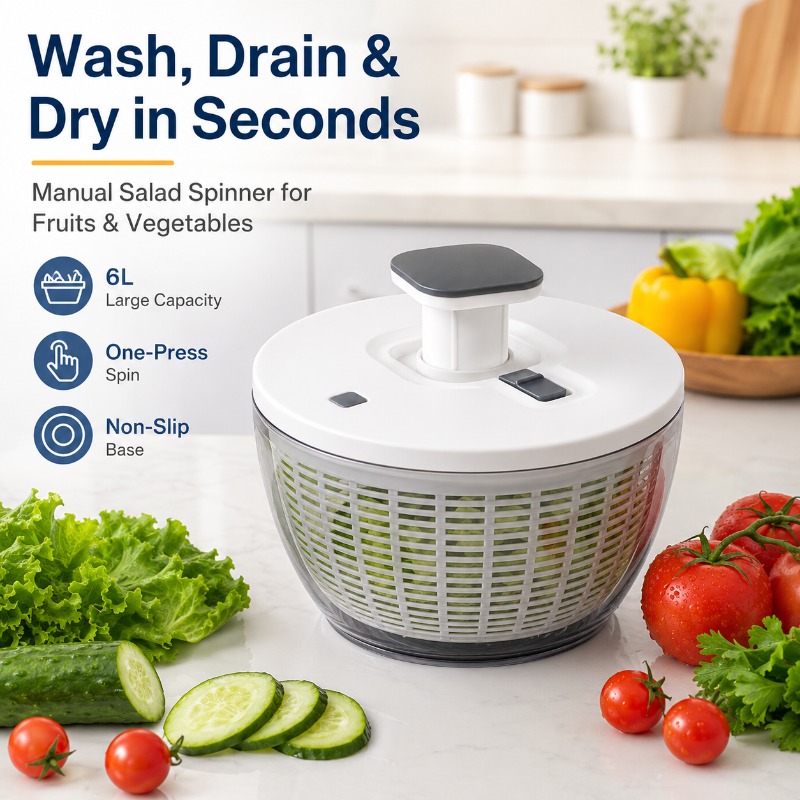 جهاز تجفيف الخضروات والفواكه س - مراجعة Salad Spinner وسعره