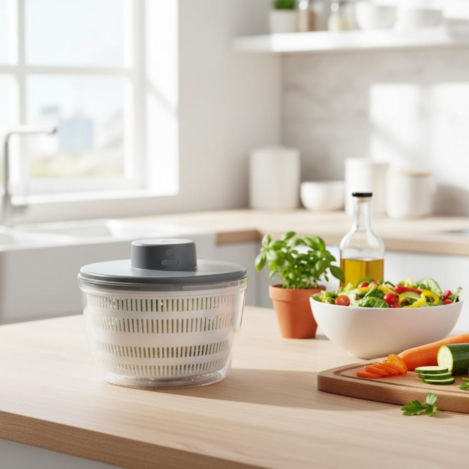 مجفف سلطة كهربائي متعدد الوظائ - مراجعة Salad Spinner وسعره