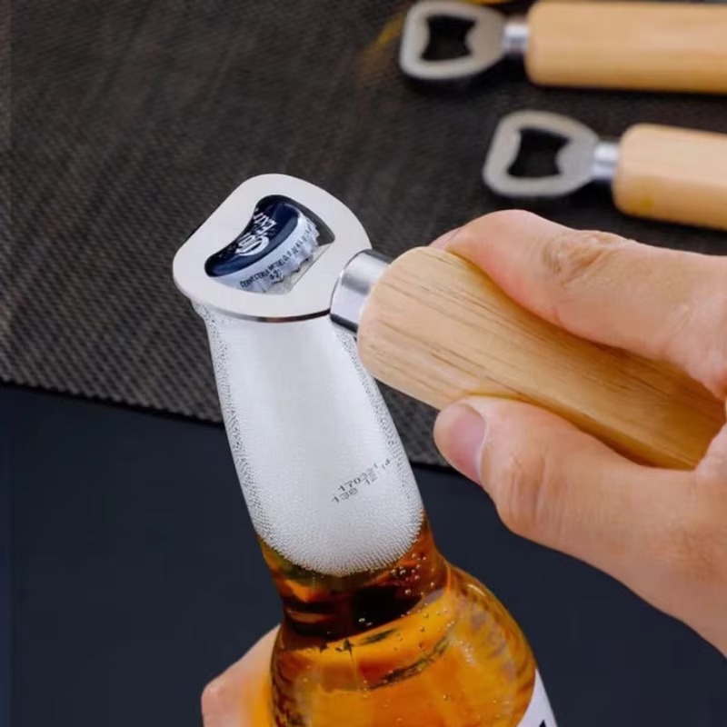 فتاحة زجاجات خشبية من الفولاذ  - مراجعة Kitchen Gadgets For Gifts وسعره