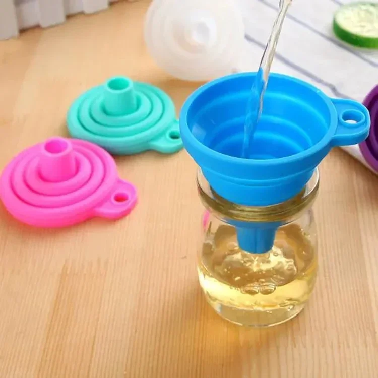 1/4 قطعة قمع سيليكون قابل للطي - مراجعة Kitchen Gadgets Design وسعره